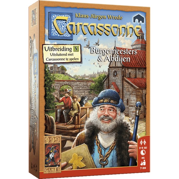 overzien bizon Visa 999 Games Carcassonne: Burgemeesters en Abdijen Bordspel Nederlands,  Uitbreiding, 2 - 5 spelers, 45 minuten, Vanaf 7
