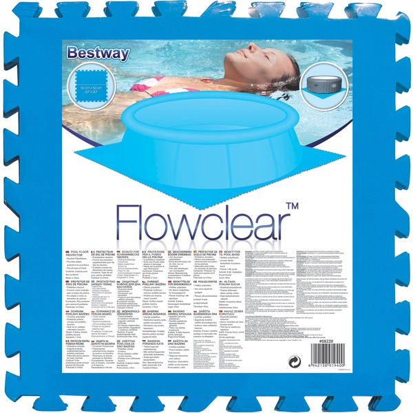 bestway flowclear ondertegels voor zwembad blauw 50 x 50 x 0 4 beschermfolie blauw 8 stuks