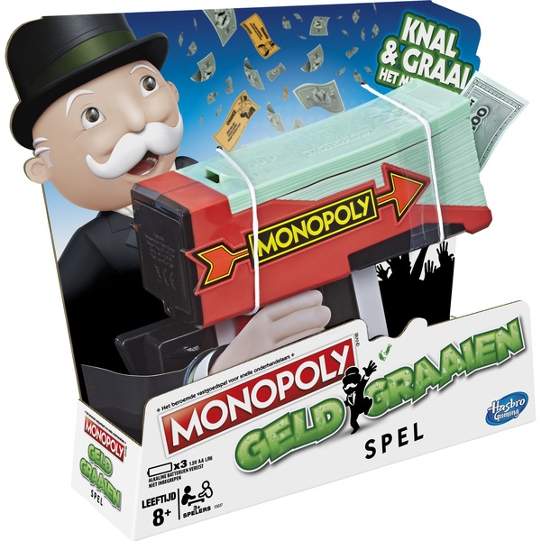 Melodieus melk Verzorgen Hasbro Monopoly - Geld Graaien Spel Nederlands, Vanaf 3 spelers, Vanaf 8  jaar