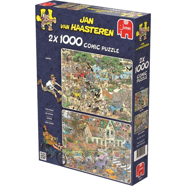 Jumbo Jan van Haasteren De storm en Safari puzzels 2x 1000 stukjes