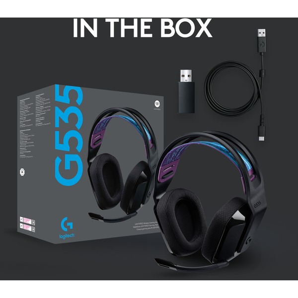 Logitech G535 Wireless Gaming Headset Zwart, Pc en PlayStation 4 / 5