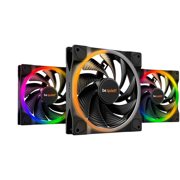 be quiet! Light Wings PWM 140 mm highspeed Triple Pack case fan Zwart, 3 stuks, 4pin PWM fan