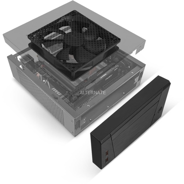 SilverStone Milo 10 SSTML10B behuizing Zwart, USB 3.0