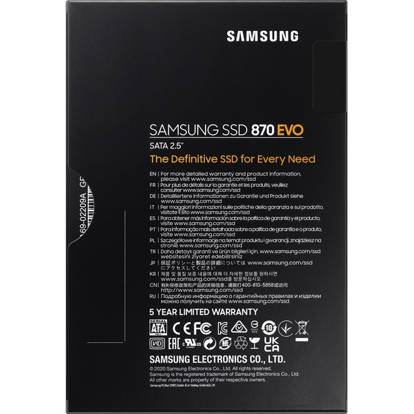 Samsung 870 EVO, 1 TB SSD MZ-77E1T0B/EU, SATA/600