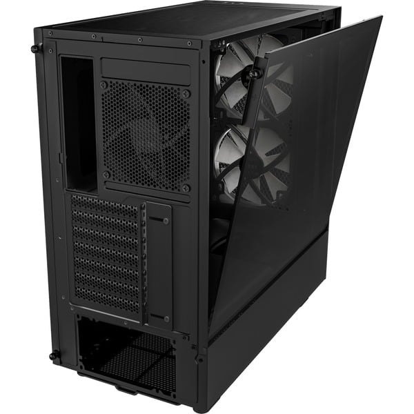 NZXT H5 Flow RGB All Black midi tower behuizing Zwart (mat) 1x USBA 1x USBC RGB Window
