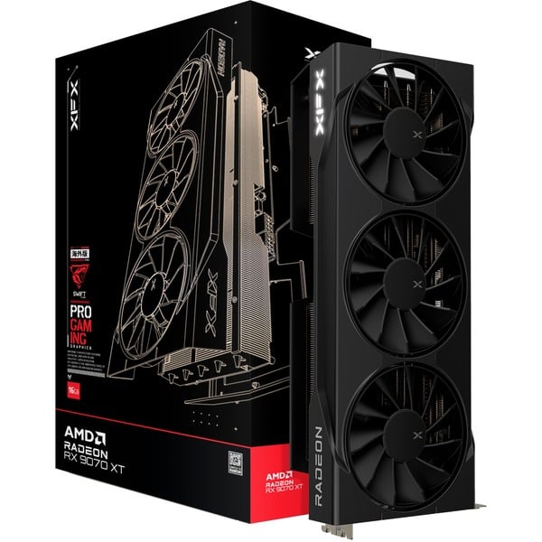 XFX Radeon RX 9070 XT Swift grafische kaart Zwart, RDNA4, GDDR6