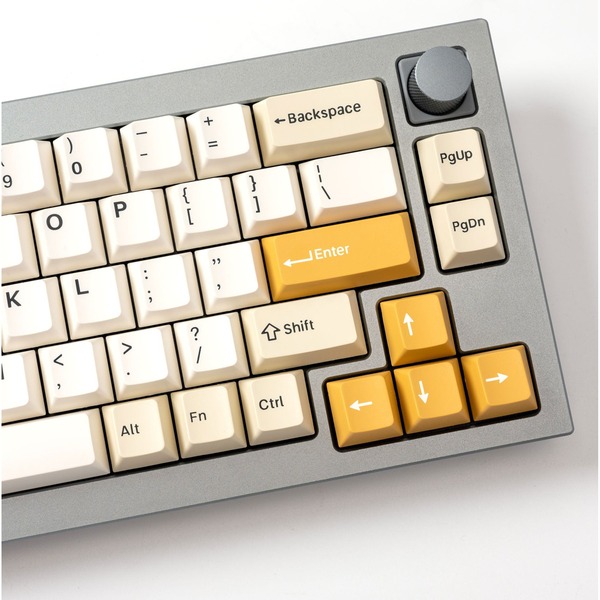 Keychron Cherry Profile DoubleShot PBT Full KeycapSet Camel keycaps Wit/beige, 219 Stuks