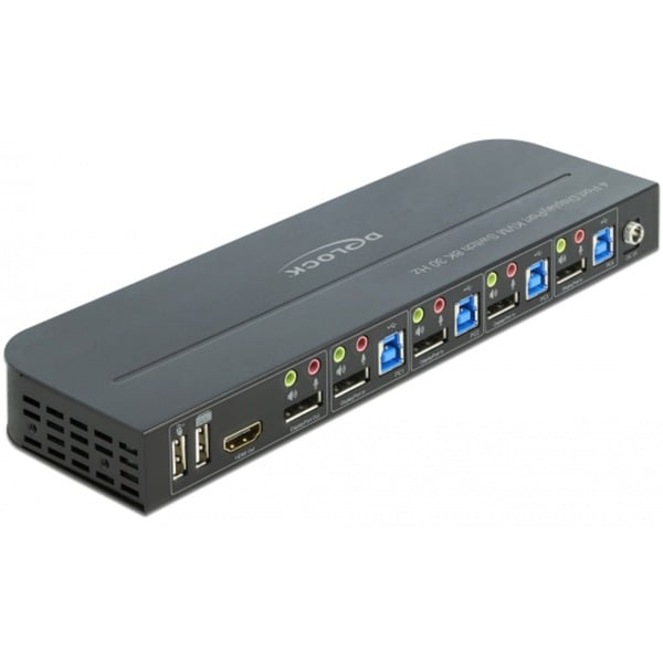 DeLOCK DisplayPort 1.4 KVM Switch kvmswitch Zwart, 8K 30 Hz, USB 3.0