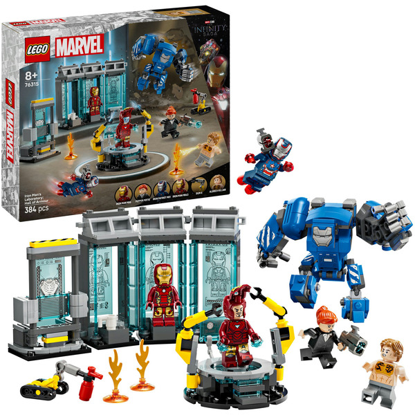 Marvel - Iron Mans laboratorium: harnasruimte Constructiespeelgoed