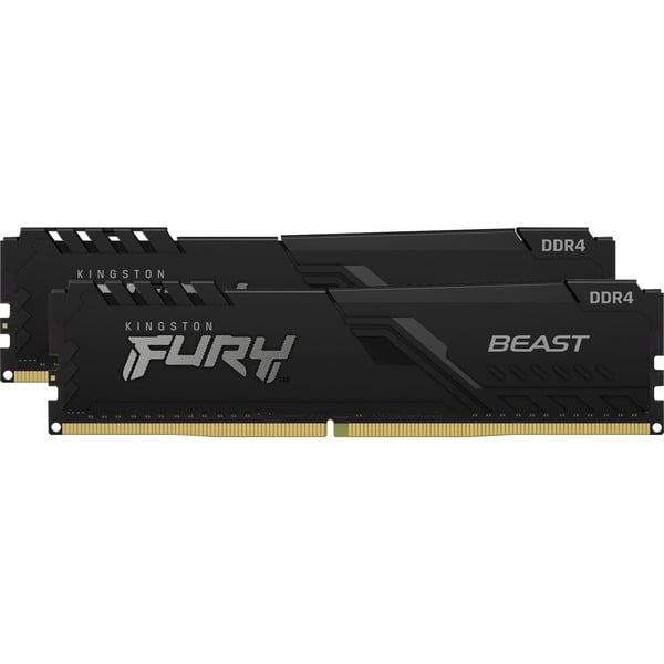 メモリー KINGSTON FURY BEAST DDR4 16GB 3600MT/s Kingston FURY Beast 16 GB DDR4-3600 (2x 8 GB) werkgeheugen Zwart