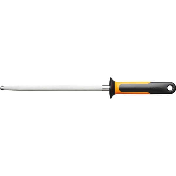 Fiskars Functional Aanzetstaal 202 mm messenslijper Zwart/zilver, Voor het slijpen van messen handvat