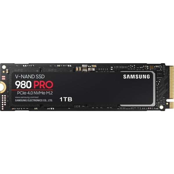 Samsung 980 PRO, 1 TB SSD MZ-V8P1T0BW, PCIe Gen 4.0 x4, NVMe 1.3c