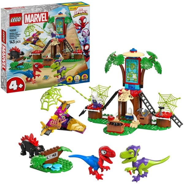 Marvel - Spidey en Gobby's raptorstrijd bij de boomhut Constructiespeelgoed