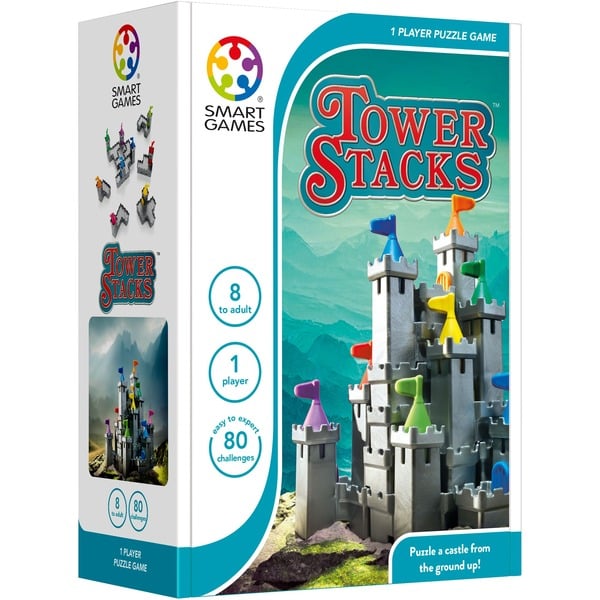 SmartGames Tower Stacks Denkspel Nederlands, 1 speler, Vanaf 8 jaar, 80 opdrachten