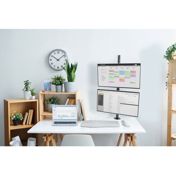 Kensington Vertical Stacking Dual Monitor Arm monitorarm Zwart