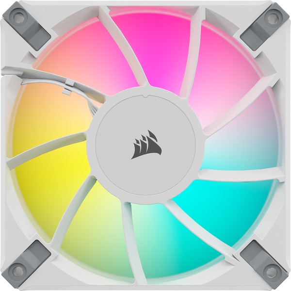 Corsair iCUE AF120 RGB ELITE WHITE case fan Wit, 1 stuk, 4pins PWM fan