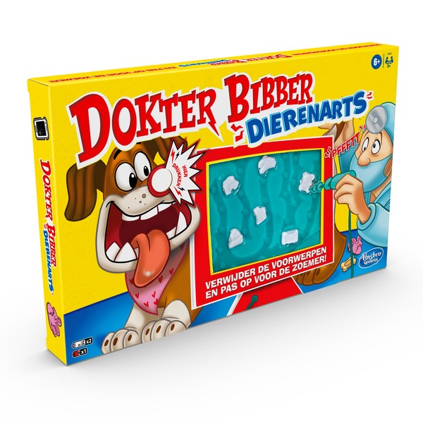 stapel Disco borst Hasbro Dokter Bibber Dierenarts Behendigheidsspel Nederlands, 2 spelers,  Vanaf 6 jaar