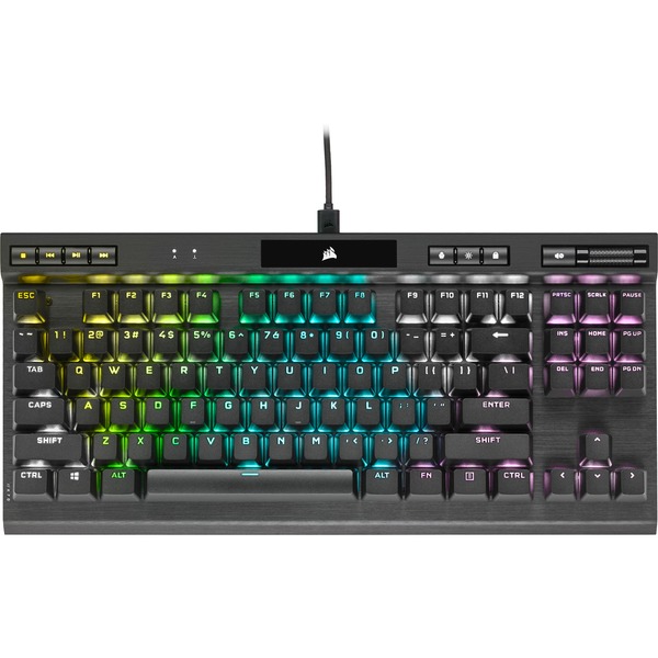 hypothese Nat multifunctioneel Corsair K70 RGB TKL CHAMPION SERIES, gaming toetsenbord Zwart, US lay-out,  Cherry MX Speed Silver,