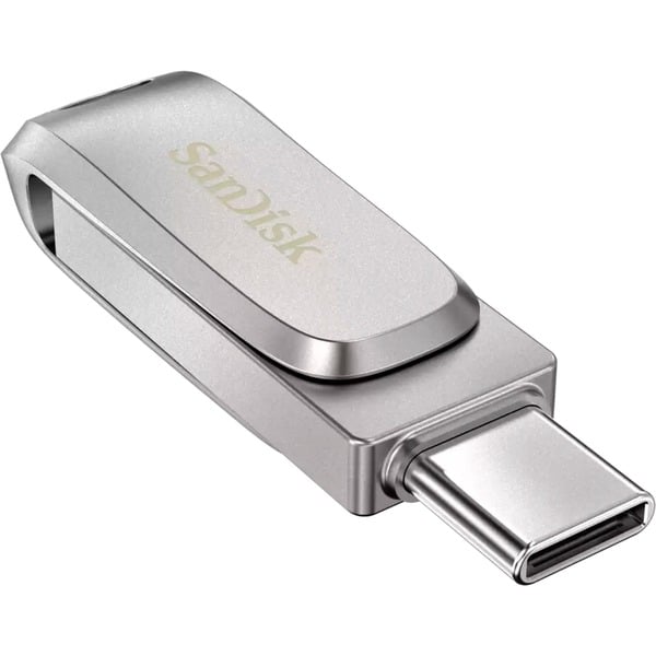 SanDisk Ultra Dual Drive Luxe 256 GB usb stick Zilver USB A 3.2
