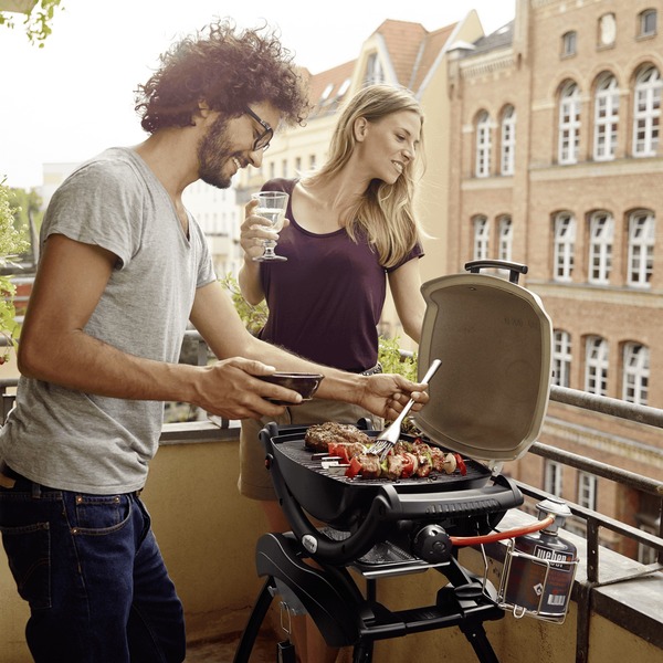 er Q 1000 gasbarbecue Zwart/beige Outlet