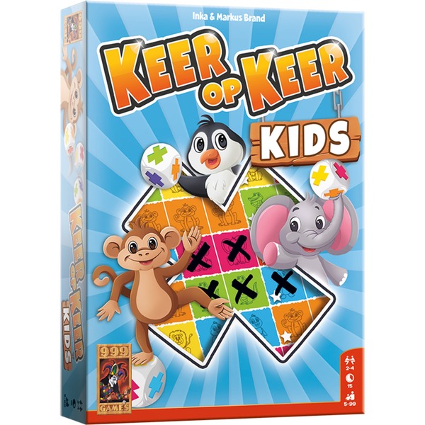999 Games Keer op Keer Kids Dobbelspel Nederlands, 2 4 spelers, 15