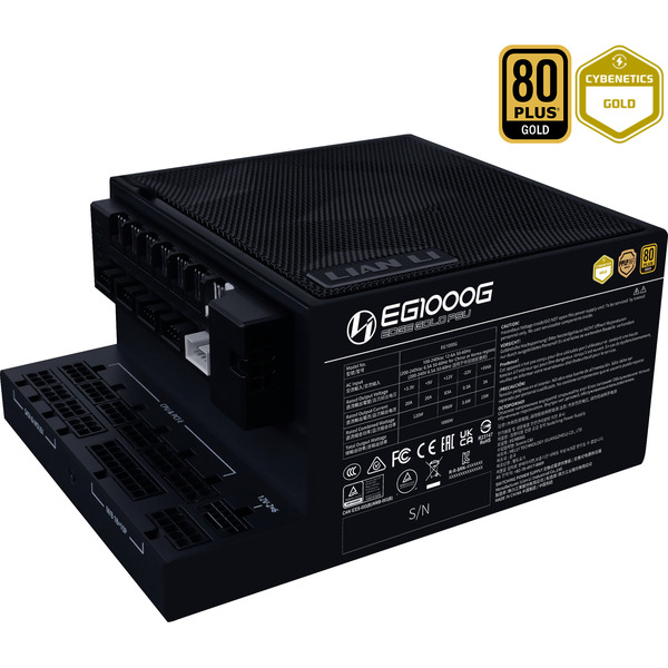 Lian Li EDGE GOLD modulaire 1000 watt voeding Zwart, 1x 12V-2x6