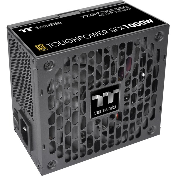 Thermaltake Toughpower SFX, 1000 Watt voeding Zwart, 4x PCIe, Kabelmanagement