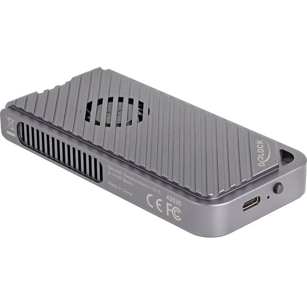 Externe M.2 NVMe SSD gaming behuizing USB-C 40 Gbps met RGB externe behuizing