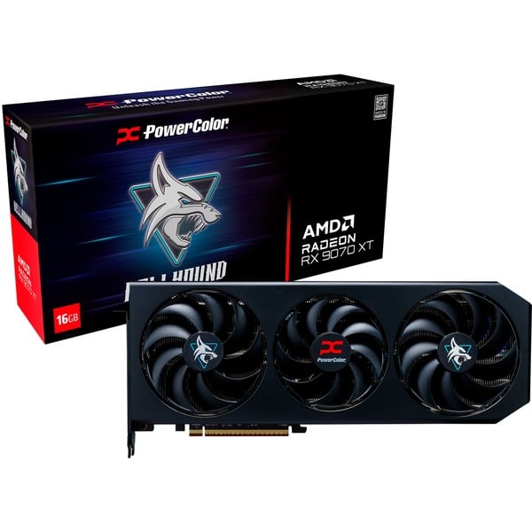 j*4様 新品PowerColor Radeon RX 9070 XT 16GB PowerColor Radeon RX 9070 XT Hellhound 16GB OC grafische kaart