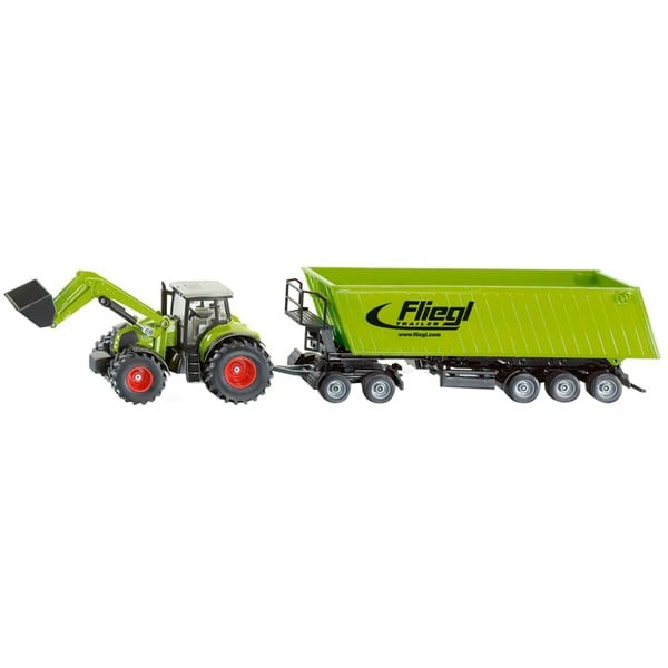 Farmer - Tractor met voorlader, dolly en kiepwagen met kantelbak Modelvoertuig