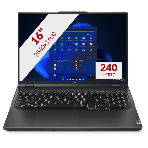 Lenovo Legion Pro 5 16ARX8 (82WM004VMH) 16" gaming laptop Grijs Ryzen