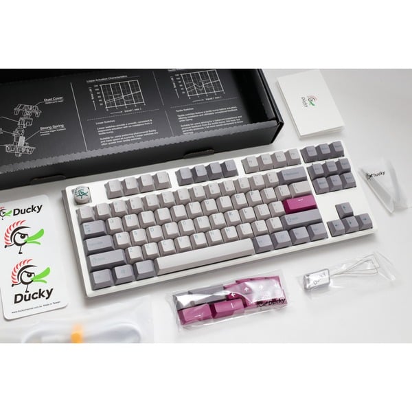 Ducky One 3 Mist Grey TKL, toetsenbord Lichtgrijs, US lay-out, Cherry ...