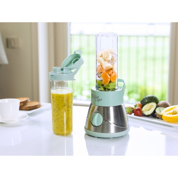 Gevlekt overstroming Heb geleerd Bestron AFM200M Smoothie Maker blender Roestvrij staal/mint, Incl. 2  meng/drinkbekers