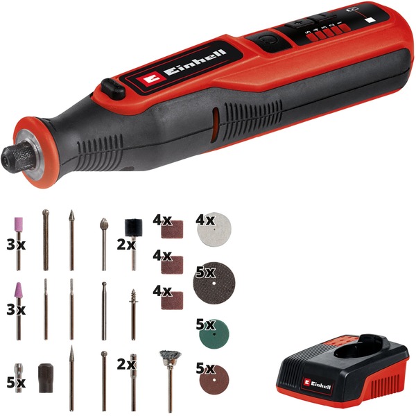 Einhell TEMT 7.2 Li Roterende multitool Rood/zwart