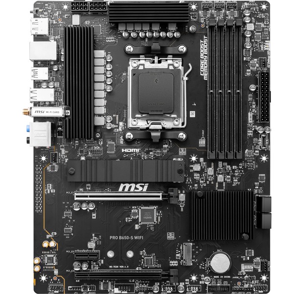 MSI PRO B650S WIFI socket AM5 moederbord Zwart, RAID, 2.5 GbELAN