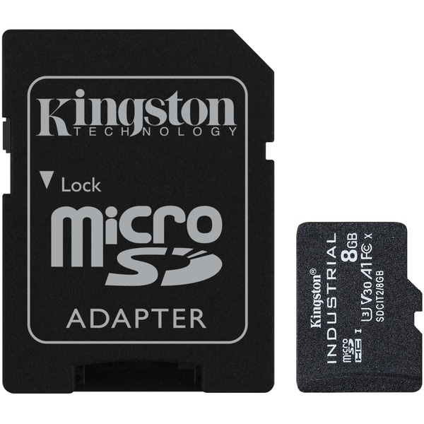 Bedachtzaam Parel Machtig Kingston Industrial microSDHC 8GB geheugenkaart Zwart, Incl. SD adapter, Klasse 10, UHS-I, U3, V30, A1 Bedachtzaam Parel Machtig Kingston Industrial microSDHC 8GB geheugenkaart Zwart, Incl. SD adapter, Klasse 10, UHS-I, U3, V30, A1