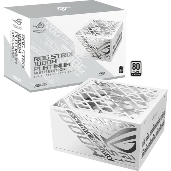ROG STRIX Platinum White Edition modulaire 1000 watt voeding