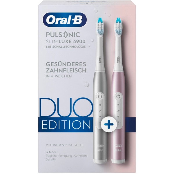 Onvervangbaar neef Verspreiding Oral-B Oral-B Pulsonic Slim Luxe 4900 elektrische tandenborstel  Roségoud/platina, Duo Edition