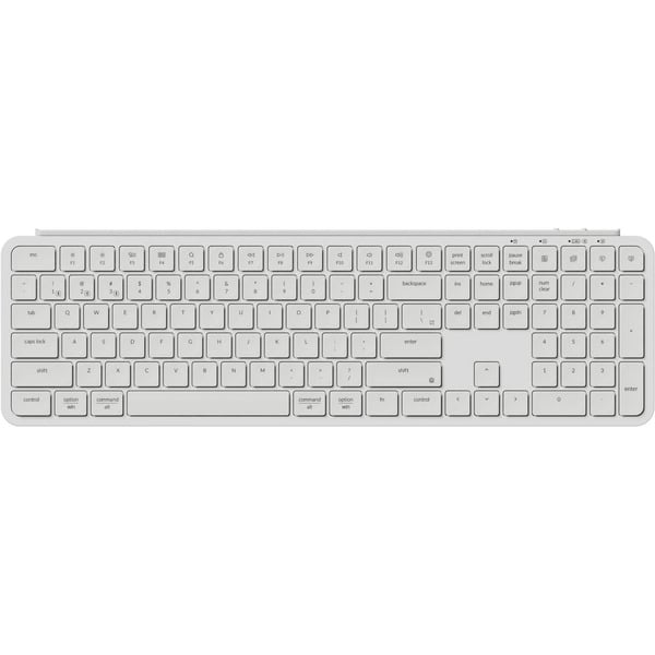 Keychron B6 Pro Ultradun Draadloos Toetsenbord, QMK op ware grootte met numeriek toetsenblok, 2,4 GHz/Bluetooth 5.2/USB-aansluiting, lange batterijlevensduur, compatibel met Mac Windows Linux - Wit Keychron B6 Pro Ultradun Draadloos Toetsenbord, QMK op ware grootte met numeriek toetsenblok, 2,4 GHz/Bluetooth 5.2/USB-aansluiting, lange batterijlevensduur, compatibel met Mac Windows Linux - Wit