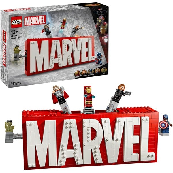 Marvel Super Heroes - MARVEL logo en minifiguren Constructiespeelgoed