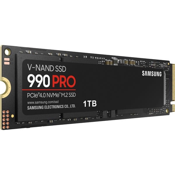 内蔵型SSD Samsung 990 PRO 1TB PCIe 4.0 NVMe M.2SSD Samsung 990 PRO 1 TB SSD MZ-V9P1T0BW, PCIe Gen 4.0 x4, NVMe 2.0