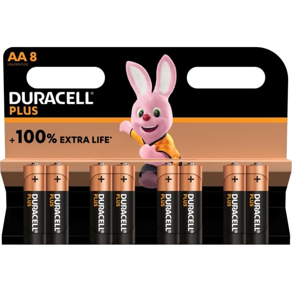 baseren moersleutel Gelijkmatig Duracell Plus Alkaline AA-batterijen 8 stuks