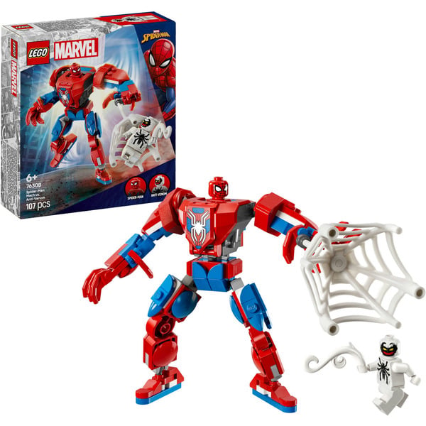 Marvel Super Heroes - Spider-Man mecha vs. Anti-Venom Constructiespeelgoed