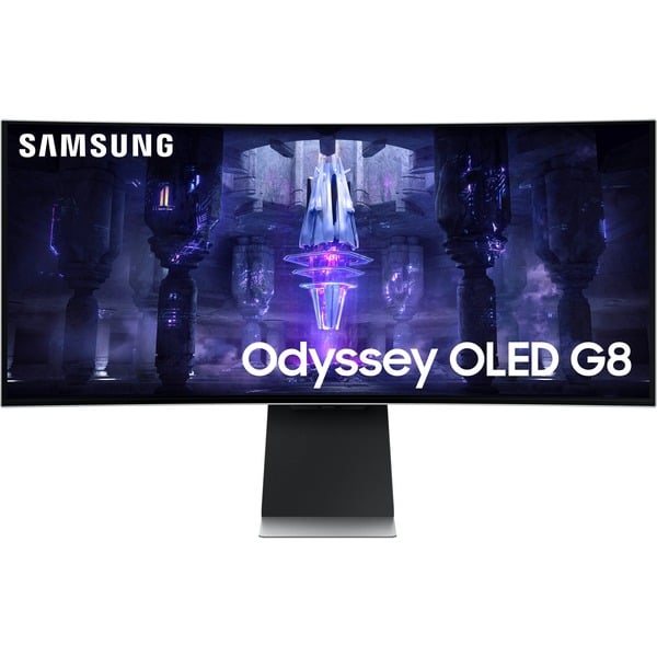 Samsung Odyssey G8 OLED Curved UltraWide Gaming Monitor Zilver, 1x Micro HDMI, 1x