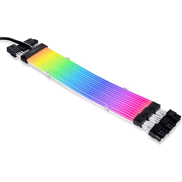 Manoeuvreren Schrijf op Pijl Lian Li Strimer Plus 3x 8-pin V2 VGA extension cable kabel RGB LED