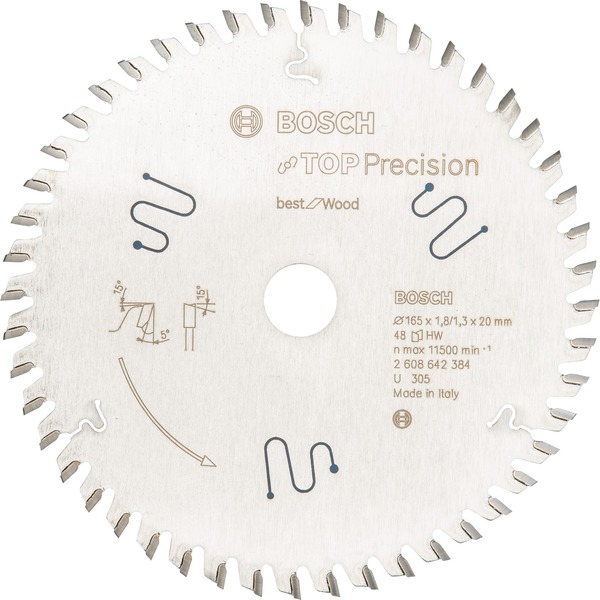 kool uit huiswerk Bosch Professional Cirkelzaagblad Top Precision - Best for Wood, 165 mm