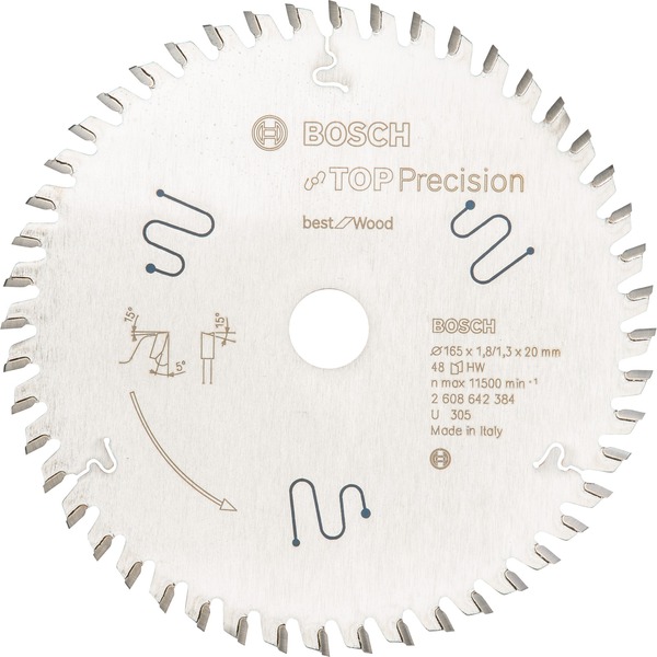 kool uit huiswerk Bosch Professional Cirkelzaagblad Top Precision - Best for Wood, 165 mm