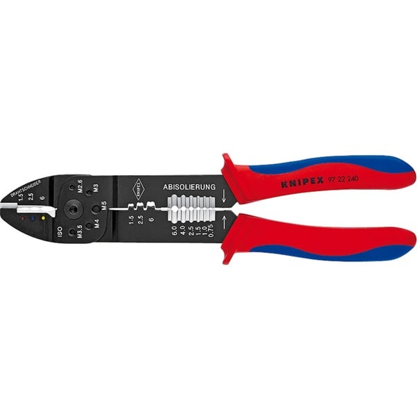 KNIPEX Crimping pliers can also be operated with two hands with non-slip plastic cover 250 mm, 97 52 06