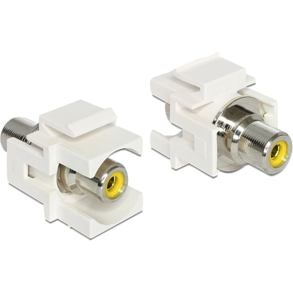 Keystone module RCA female > RCA female yellow adapter