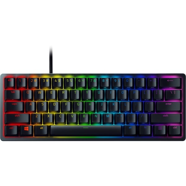 Versterken poort presentatie Razer Huntsman Mini, gaming toetsenbord Zwart, US lay-out, Razer Clicky  Optical (Purple), RGB leds, TKL